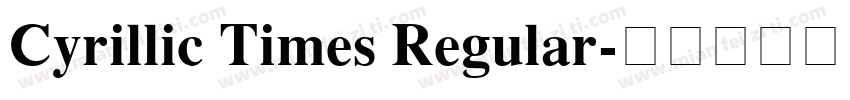 Cyrillic Times Regular字体转换